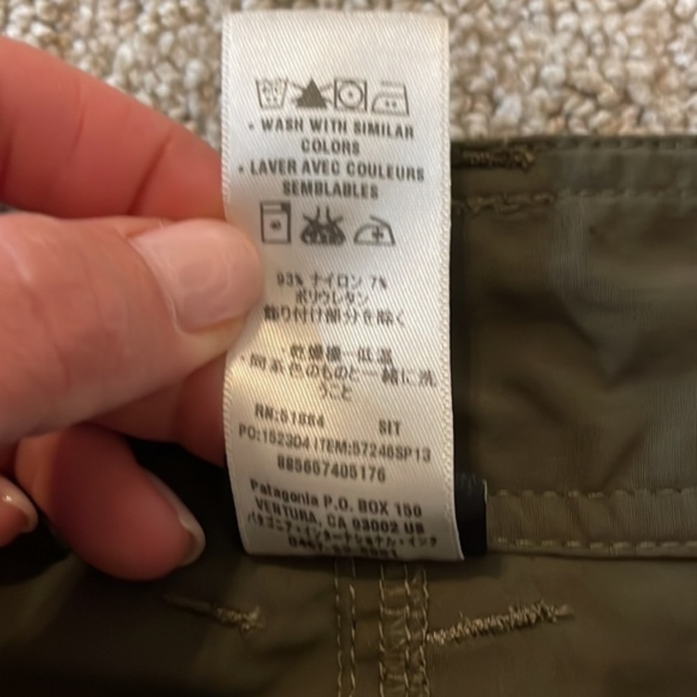 Patagonia Olive Green Solimar Convertible Bermuda Shorts - Picture 8 of 8